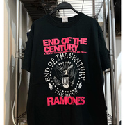 Ramones雷蒙斯美国朋克乐队印花短袖vintage高街休闲复古男女t恤