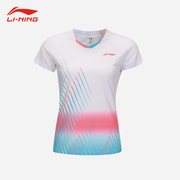 2024NILING李宁羽毛球服女款速干透气吸汗短袖比赛服