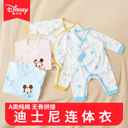 迪士尼婴儿连体衣春夏季纯棉，新生儿衣服0-6月初生宝宝哈衣爬服