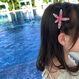 韩国儿童发箍女童宝宝海星，钻有齿防滑头箍不伤发超萌网红发卡头饰