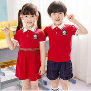 夏季幼儿园园服夏装小学生校服班服夏季儿童纯棉短袖套装