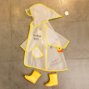 宝宝雨衣1一岁2小童男童幼儿园婴幼雨披黄鸭儿童雨鞋2022女童