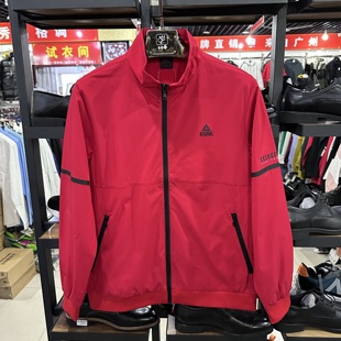 匹克春季男子立领梭织单衣休闲运动红色开衫外套上衣FA03207