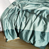 处理纯棉贡缎被套床单光滑单人双人床全棉被罩春日渐变绿