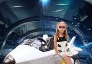 飞机儿童电动车四轮玩具车遥控飞机广场大型出租电动车