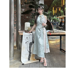 一团定金竹杳西瓜气，泡水原创设计lolita少女旗袍连衣裙