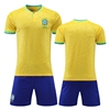 定制印号组队服巴西阿根廷法国西班牙男子成人足球服套装比赛服装