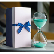 沙漏计时器桌面摆件创意生日，圣诞节礼物玻璃，时光时间沙漏30分钟绿