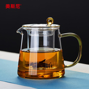 玻璃茶壶茶水分离过滤泡茶壶，加厚单壶煮泡，茶器家用耐高温茶具套装