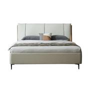 。婚床真皮双人床现代简约1.5米轻奢床，北欧小户型床意式极简主卧