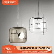 现代简约餐厅玻璃圆球吊灯北欧风设计师艺术咖啡厅吧台卧室床头灯