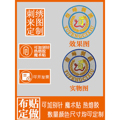 刺绣胸章logo胸徽章标识diy校徽舞蹈标志电脑绣花布贴订定制