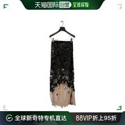 香港直邮Diesel 薄纱平纹针织长款烧花半身裙 A146480ANAW