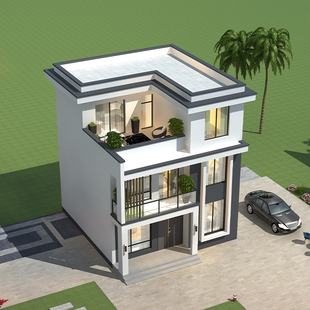 新农村(新农村)自建房设计图，二三层别墅设计图纸网红现代风格欧式施工效果