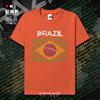 巴西纯棉短袖T恤男女Brazil国家队足球衣夏球迷衫宽松衣服设 无界