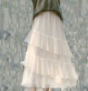纱裙2020年春夏款中长A字半身裙不规则网纱蛋糕裙两层网纱裙