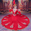 新疆舞蹈演出服高定款女士连衣裙，套装民族特色舞服维吾尔族大摆裙