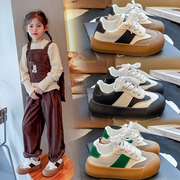 儿童丑萌面包鞋2024春秋女童软底防滑运动鞋韩版男童休闲鞋
