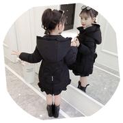 女童棉衣儿童中长款加厚羽绒棉服外套韩版中大童棉袄保暖冬装