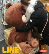 韩国LINE FRIENDS正版布朗熊公仔正版超大号毛绒玩具玩偶娃娃