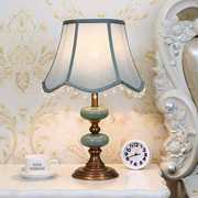 客厅北欧创意时尚卧室床床头灯欧式台灯头陶瓷z浪漫调遥控光个性