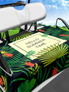 大叶子款高尔夫球车座毛巾毯高尔夫球车座椅套清洁安装方便坐垫5