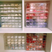 串珠收纳盒diy材料散珠子手工，串珠盒子亚克力，分类多格盒抽屉透明