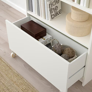 IKEA宜家毕利书柜带抽屉白色80x30x106cm家用客厅书房收纳架储物