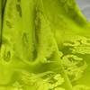 芥绿新中式真丝提花缎桑蚕丝小众设计师布料国潮旗袍服装面料