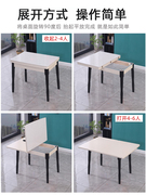 小户型折叠餐桌椅组合北欧简约岩板可伸缩餐桌家用实木长方形饭桌