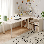 奶油风电脑桌梳妆台一体化妆桌家用简易写字桌小户型桌子房间卧室
