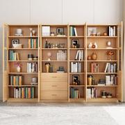 书橱实木靠墙收纳组合家用组合储物柜书柜多层书架置物架书房落地