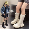 女童靴子秋季2023韩版英伦，风儿童马丁靴小女孩高筒靴公主长靴