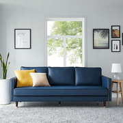 美式皮艺沙发大小户型，地中海田园风格，北欧现代客厅三人组合皮沙发