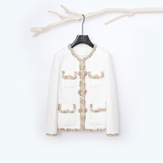23冬季高品质90白鹅绒(白鹅绒，)上衣百搭白色精致名媛，小香风羽绒外套女冬装