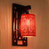 中式壁灯led床头灯过道墙壁灯红色陶瓷灯佛龛神像民宿仿古壁灯