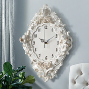 欧式天使挂钟家居客厅，卧室静音时钟创意，艺术钟表挂表石英钟16英寸