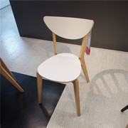 宜家诺米拉椅子白色桦木，简约现代欧式实木，餐椅国内