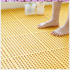 浴室卫生间镂空漏水地垫，黄色网格拼接防滑儿童，洗澡间淋浴垫