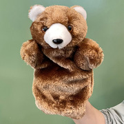 儿童节小动物手偶泰迪熊，毛绒玩具手套，玩偶棕色熊萌娃讲故事用