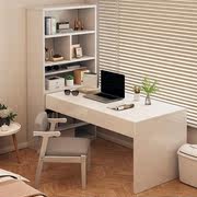 实木转角书桌书柜一体套装组合卧室家用学生学习写字桌台式电脑桌