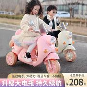 儿童电动三轮摩托车小孩可做人充电遥控玩具车男女宝宝复古电瓶车