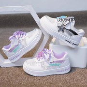 儿童小白鞋2023年夏季男童单网透气板鞋女童运动鞋韩版休闲鞋