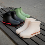 雨鞋女可爱卡通外穿雨靴，日系夏季中筒轻便防水胶鞋防滑短筒水靴子