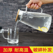 玻璃凉水壶家用耐高温水瓶防爆玻璃过滤泡茶壶大容量果汁冷水壶