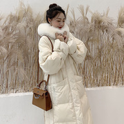 中长款大毛领棉衣外套，女2023年冬季韩版宽松羽绒，棉服加厚棉袄