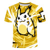 pikachu3ddigitalprintmen'st-shirt皮卡丘3d数码印花男t恤