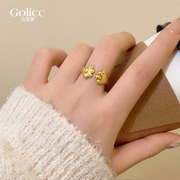 可爱猫爪戒指女小众设计轻奢高级感开口戒时尚个性独特食指环