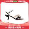 香港直发rogervivier女士黑色，小牛皮小猫凉鞋rvw63931370d1p