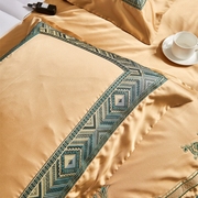 贡缎提花欧式四件套全棉纯棉，奢华高档宫廷，风床上用品被套床单床盖